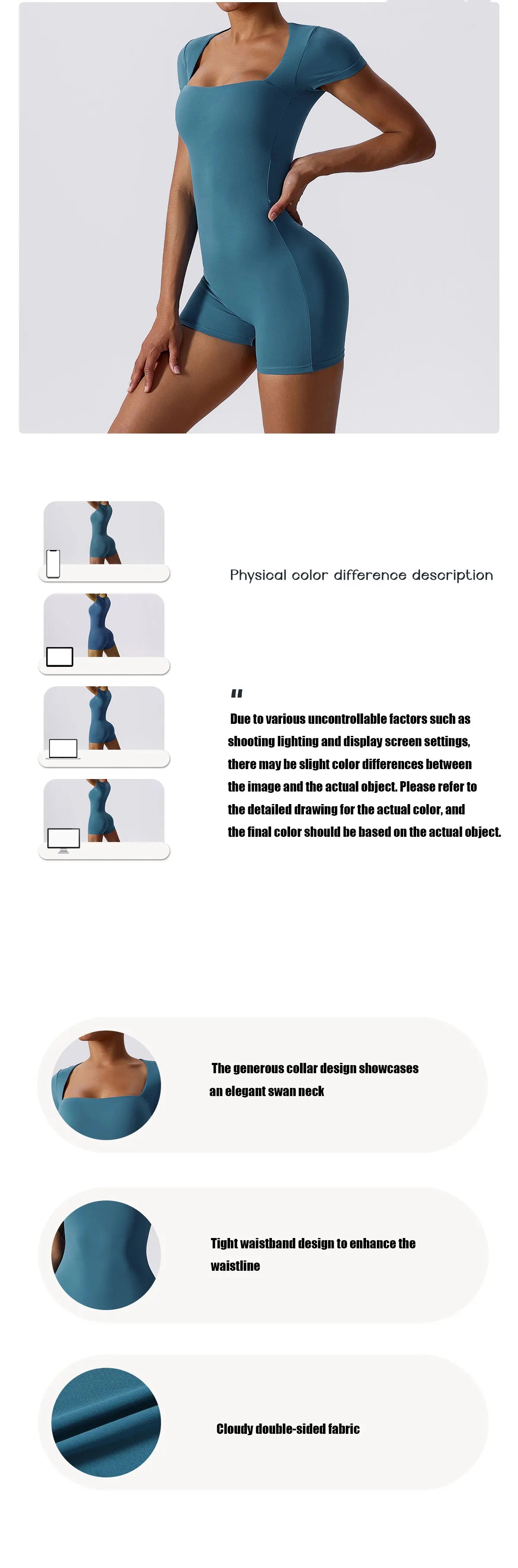 Short Sleeve One Piece Yoga Suit Women's Gym Workout Tracksuit Sports Fitness Exercise Yoga Bodysuit Shorts - The Clothing Company Sydney