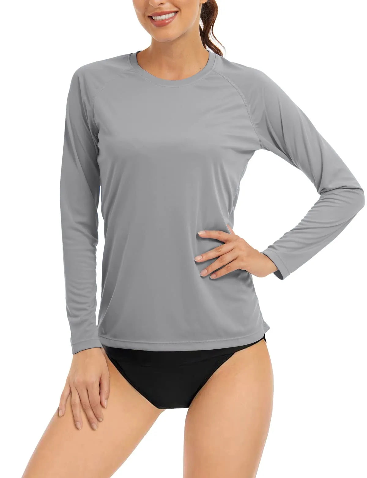 UPF 50+ Sun Skin Protection Quick Dry T-Shirts Women's Long Sleeve Outdoor Performance Tee Shirts Summer Casual Tops - The Clothing Company Sydney