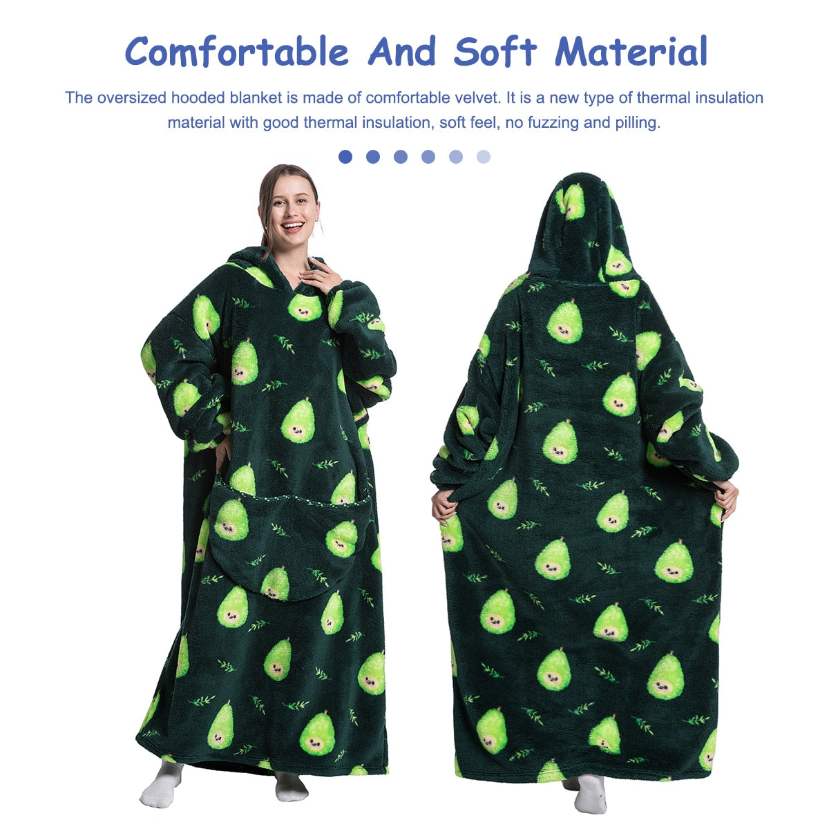 Super Long Hoodie Blanket Flannel Blanket with Sleeves Winter Hooded Sweatshirt Pullover Giant Oversized Blanket The Clothing Company Sydney