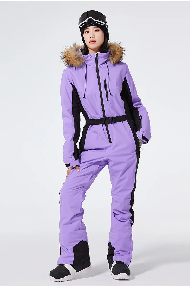 Winter Jumpsuit Ski Suit Outdoor Snowboard Jacket Suit Waterproof Windproof Set Warm Snow Jumpsuit - The Clothing Company Sydney