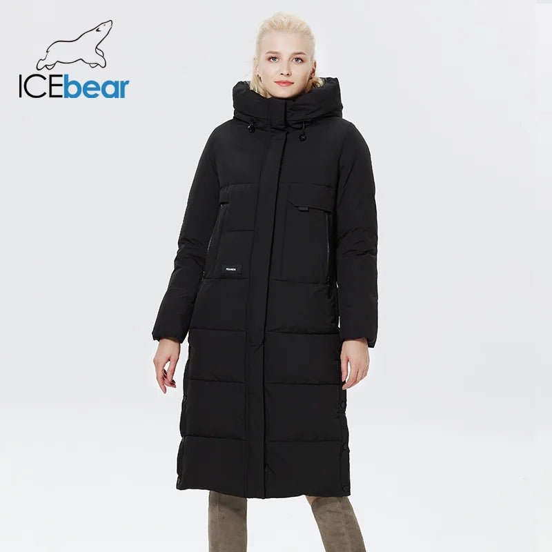 Women's Outwear Parka Super Long Warm And Windproof Zipper Cotton Coat Winter Jackets - The Clothing Company Sydney