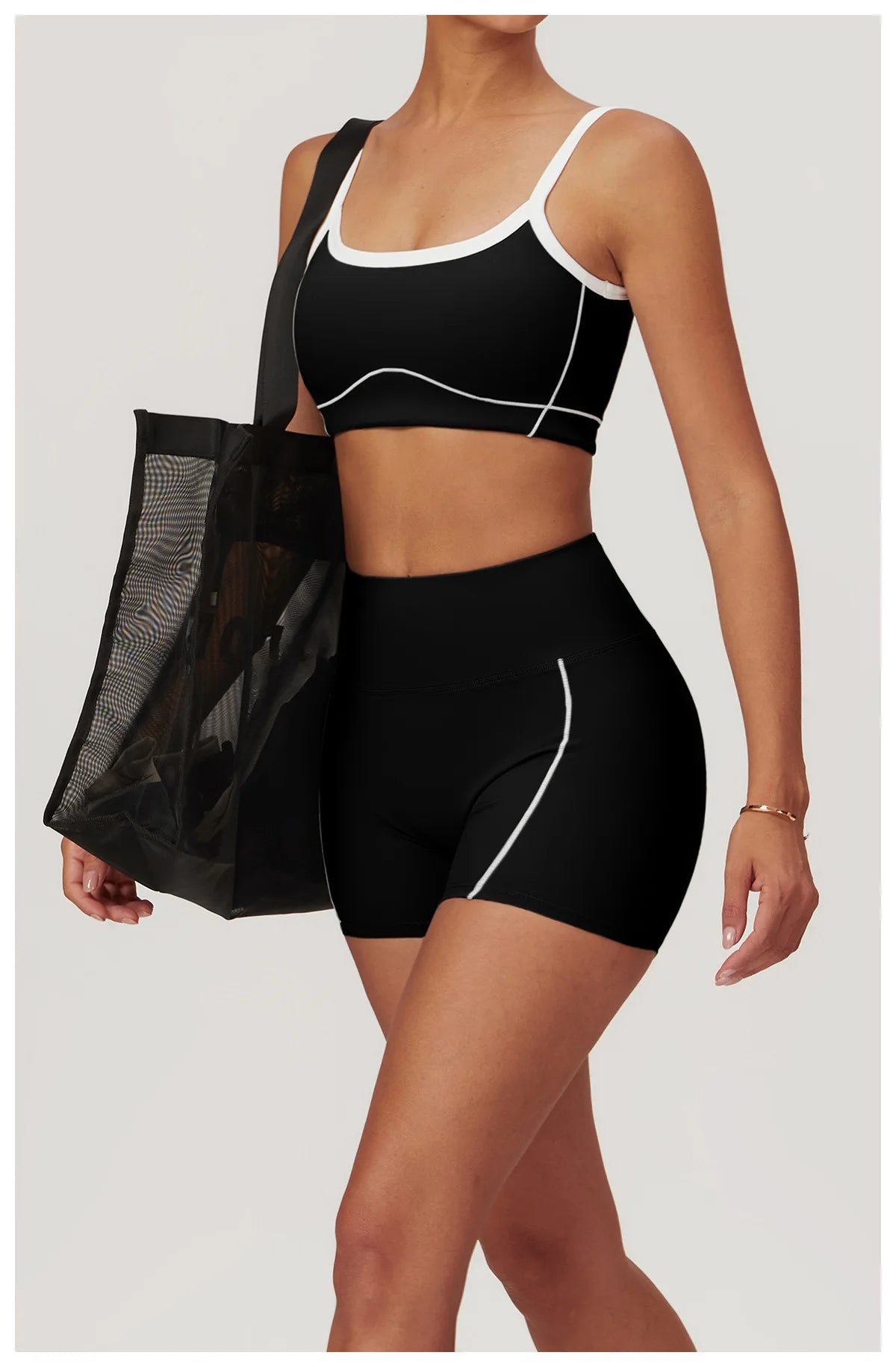 2 Piece Yoga Set Women Sport Bra Gym Workout Legging High Waist Wide Flare Pant Fitness Sports Shorts Active Wear Suit The Clothing Company Sydney