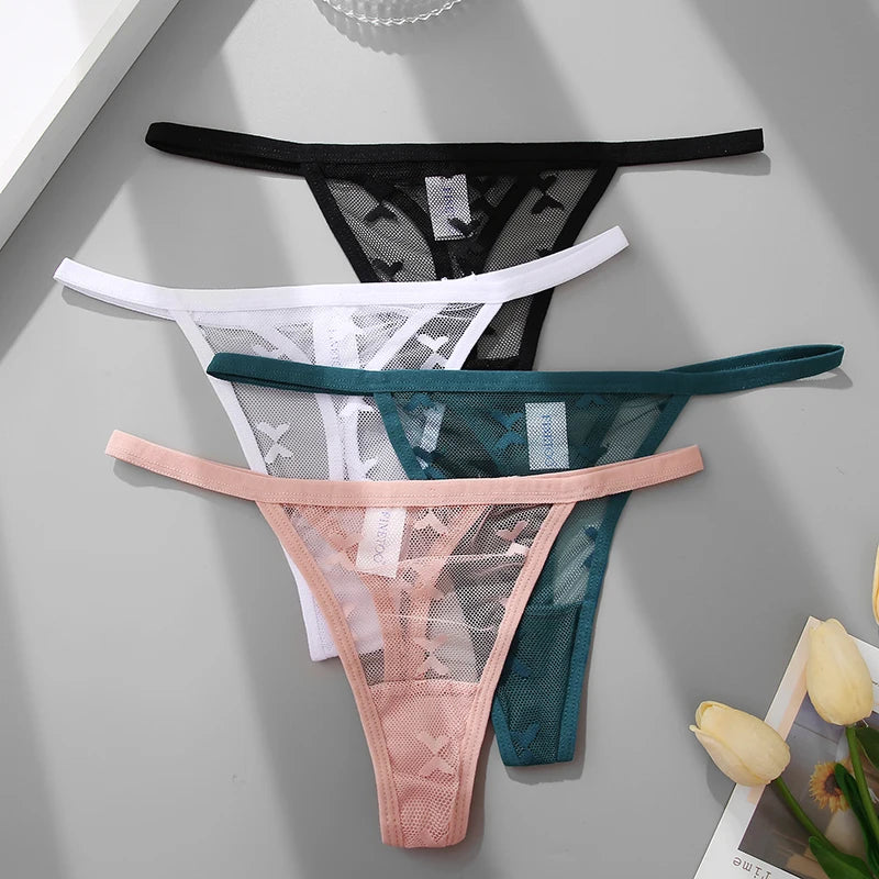 G String Thong Mesh Women Panties Low Waist Underpants T-back Underwear Thongs - The Clothing Company Sydney