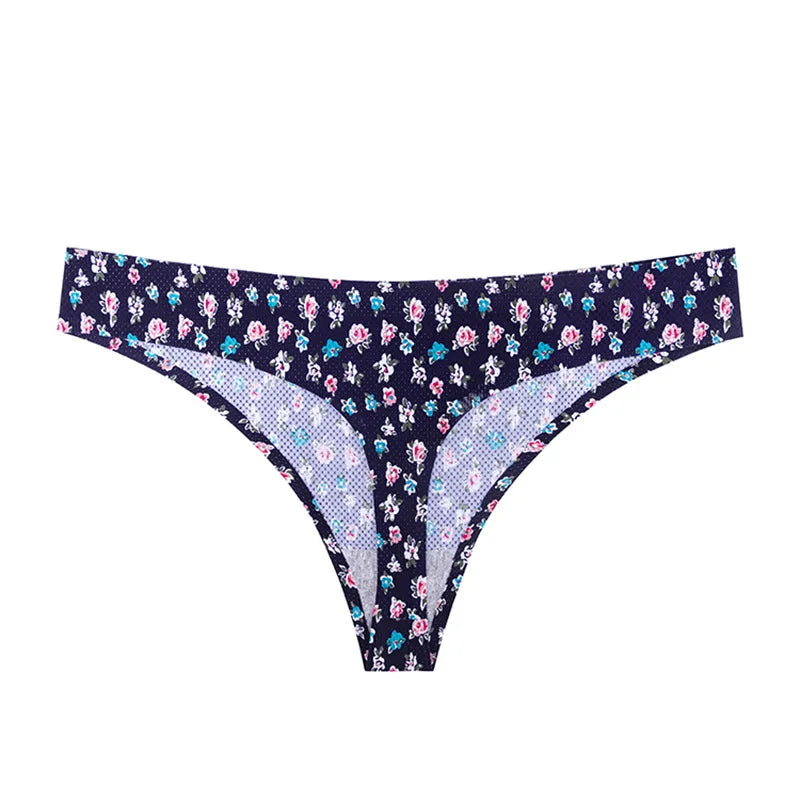 Women's Panties Printed Thong Underwear Seamless T Panties Breathable G-String Ladies Lingerie The Clothing Company Sydney