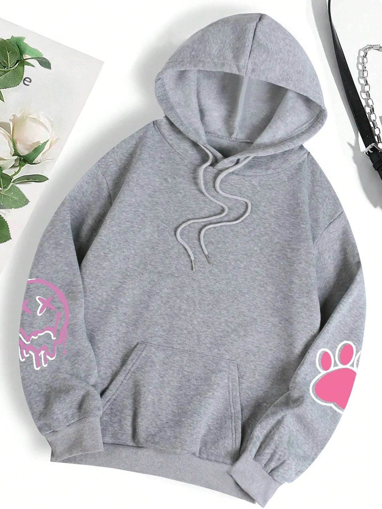 Hip Hop Street Casual Printed Female Hoodie Oversize Loose Sweatshirts Autumn Warm Fleece Clothing Top - The Clothing Company Sydney