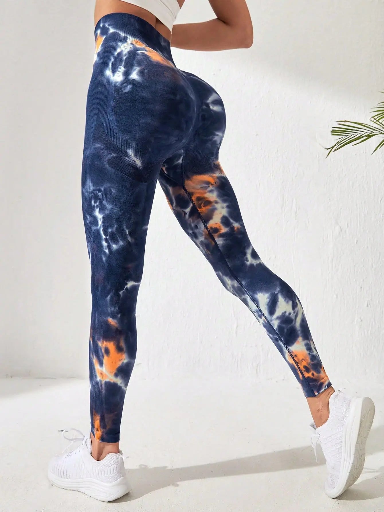 Women's 3D Print Tie Dye Sports Seamless High Waist Fitness Push Up Leggings Gym Clothing Workout Tights Pants - The Clothing Company Sydney