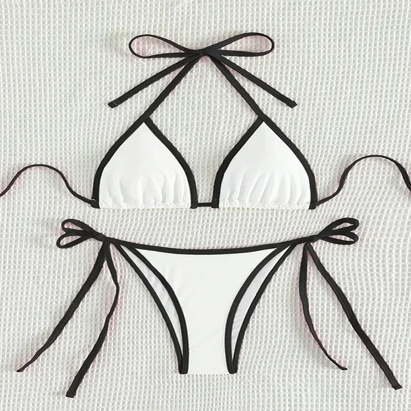 2 Piece String Micro Thong Swimsuit Women Halter Mini Swimwear Beachwear Bikini Set The Clothing Company Sydney