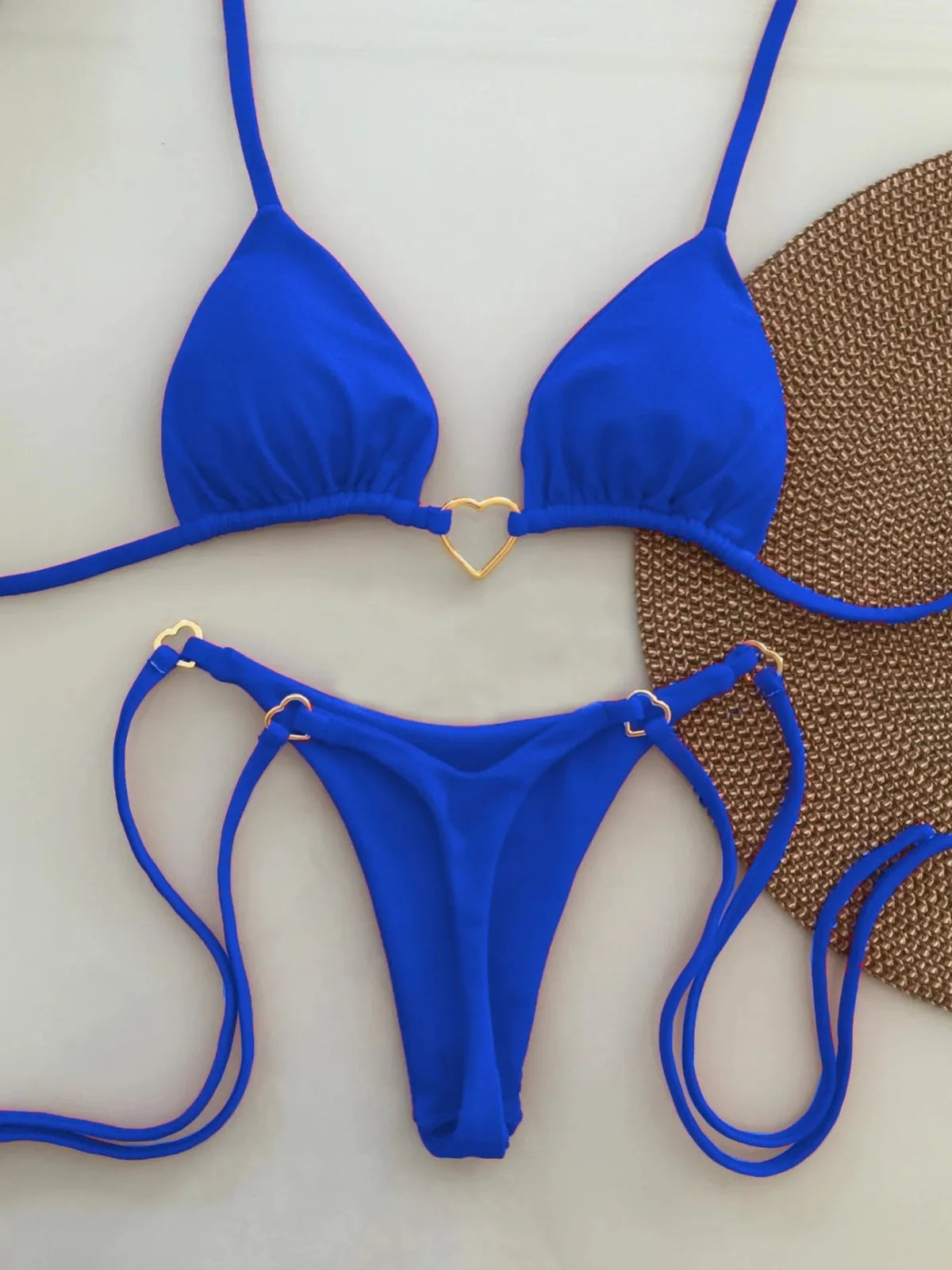 Women's White Bikini Low Waist Lace-up Swimsuit Two-piece Set Swimwear - The Clothing Company Sydney