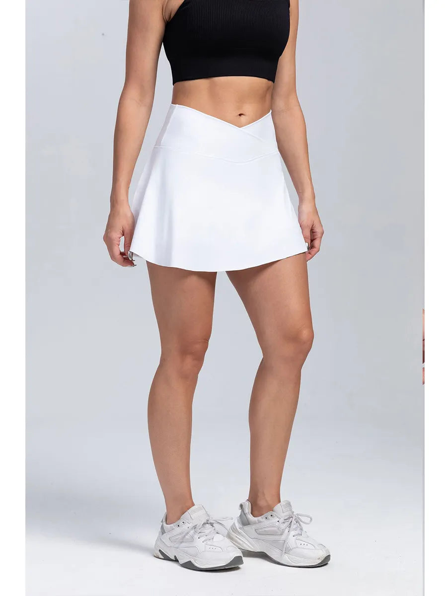 Women's Pleated Tennis Skirt with Pockets Shorts Athletic Skirts Crossover High Waisted Athletic Golf Badminton Skorts Workout Sports Skirts The Clothing Company Sydney