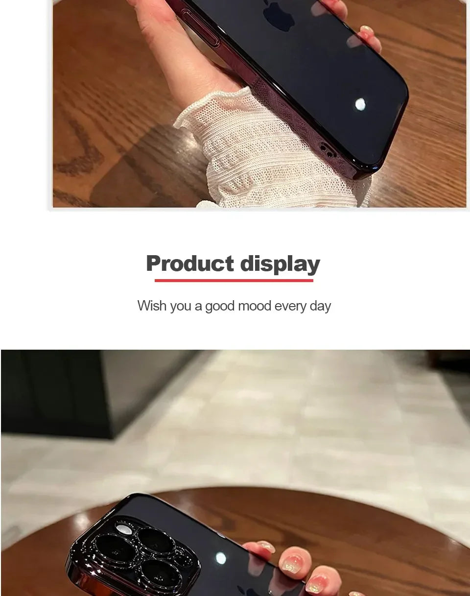 Plated Clear Case For IPhone 15 14 Pro Max Mini 15 Plus Shockproof Cover The Clothing Company Sydney