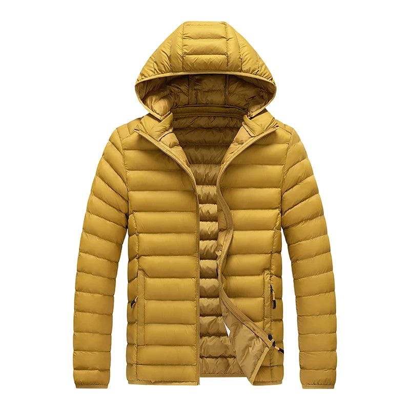 Mens Hooded Casual Puffer Down Jacket The Clothing Company Sydney