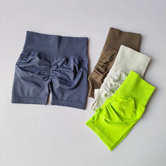 Women's Sports Shorts High Waist Running Yoga Fitness Activewear Shorts - The Clothing Company Sydney