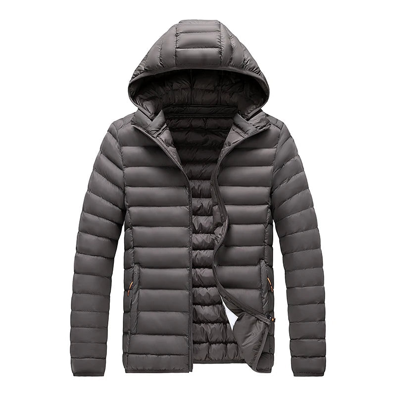 Mens Hooded Casual Puffer Down Jacket The Clothing Company Sydney
