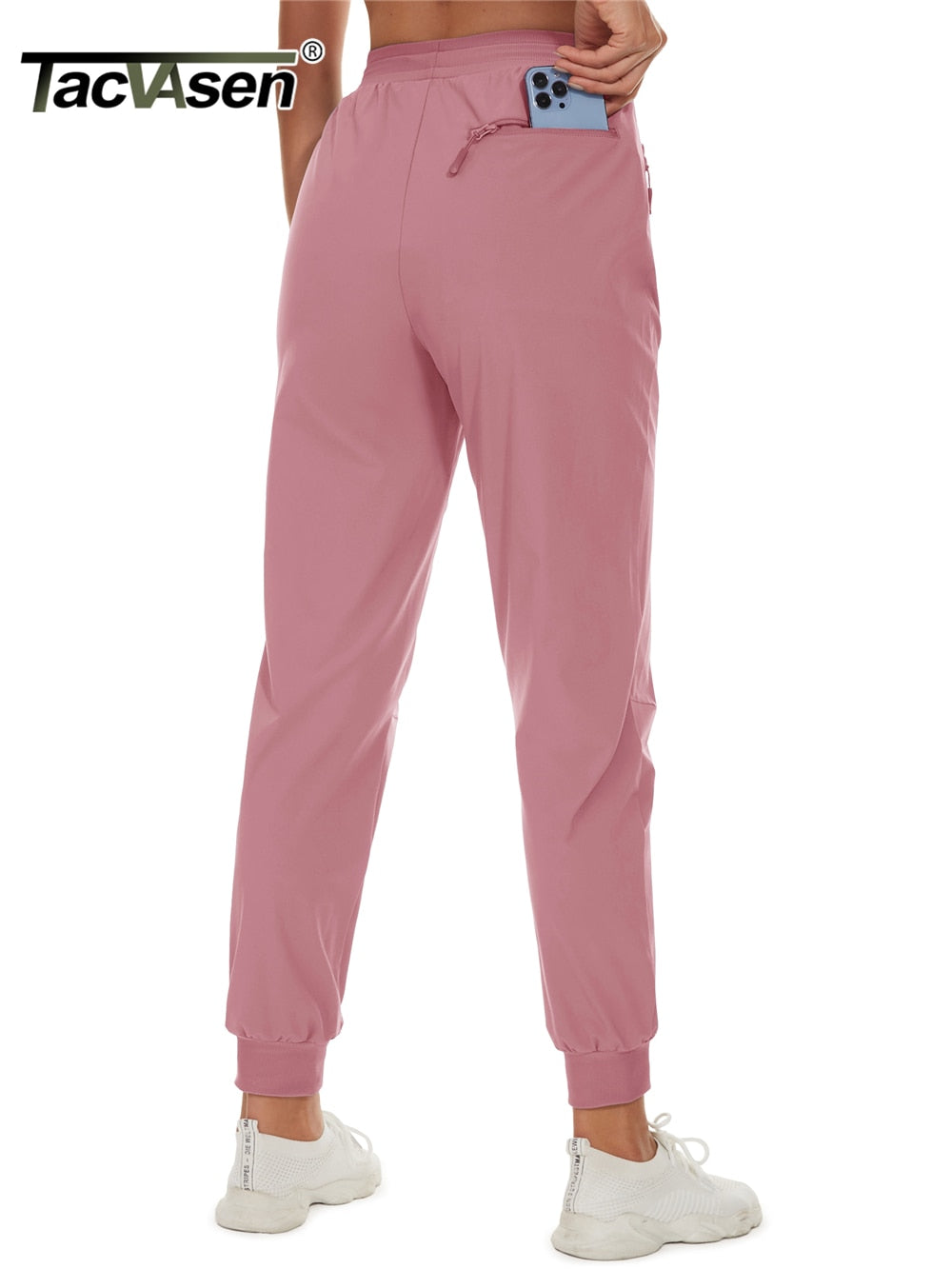 Quick Dry Hiking Pants Women's Casual Long Pants Elastic Waist Zipper Pocket Athletic Trousers Running Workout Bottoms The Clothing Company Sydney