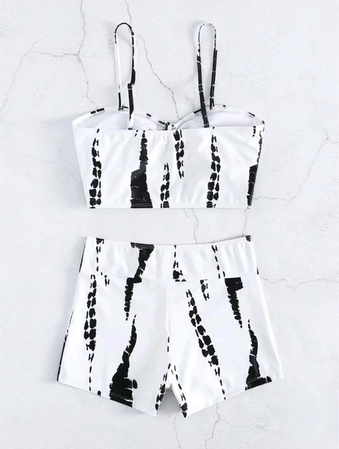 2 Piece Drawstring Front Shorts Bikinis High Waist Swimsuit Women Swimwear Bathers Bathing Swimming Swim Suit Beachwear - The Clothing Company Sydney