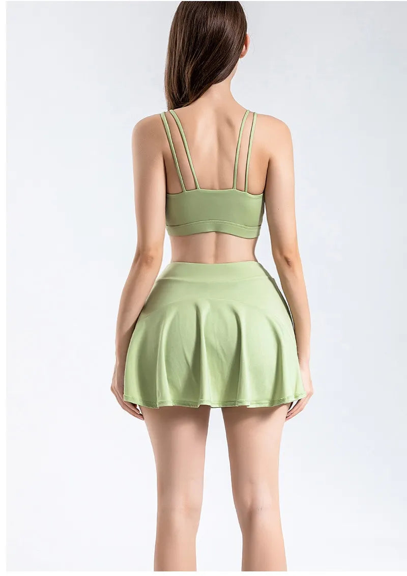 Cloud Hide Safe Tennis Skirts Gym Golf Running Pleated Pantskirt Women Sports Fitness Shorts Pocket High Waist Skort Skirt The Clothing Company Sydney