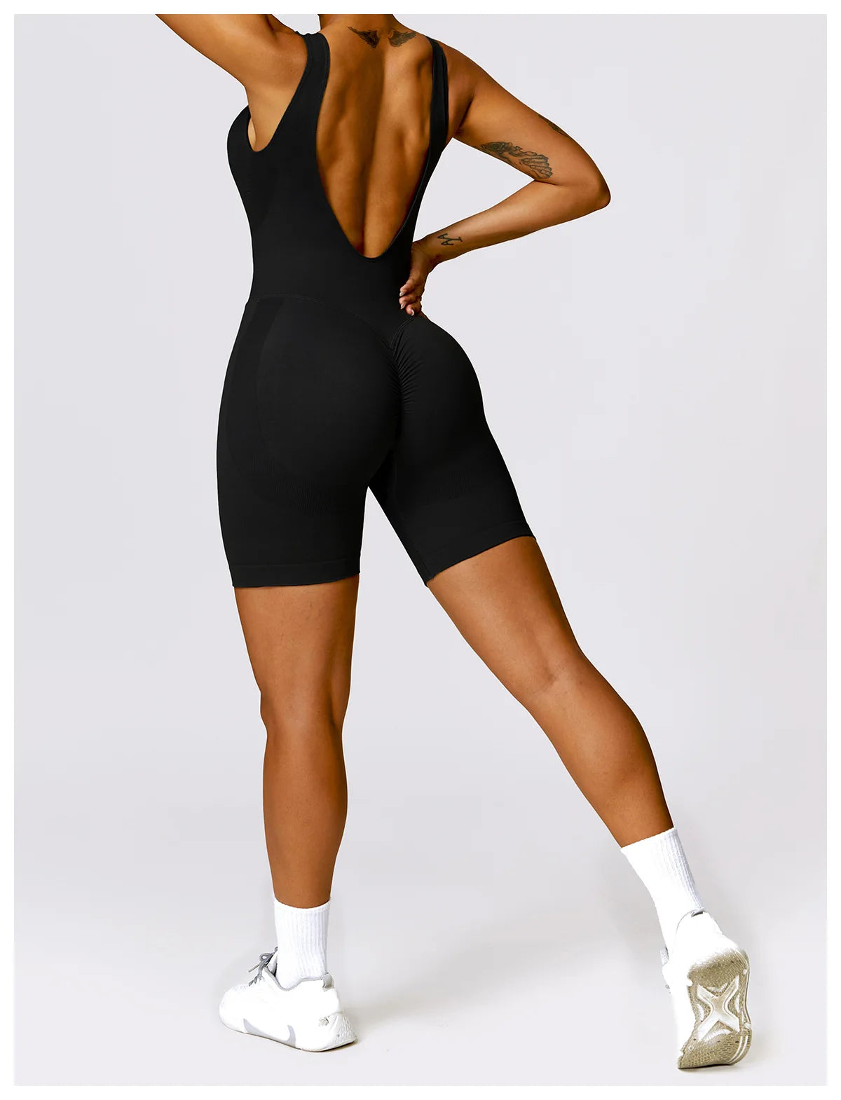 Yoga Set One-Piece Seamless Hollowed Out Women's Jumpsuits Gym Push Up Workout Fitness Bodysuit - The Clothing Company Sydney