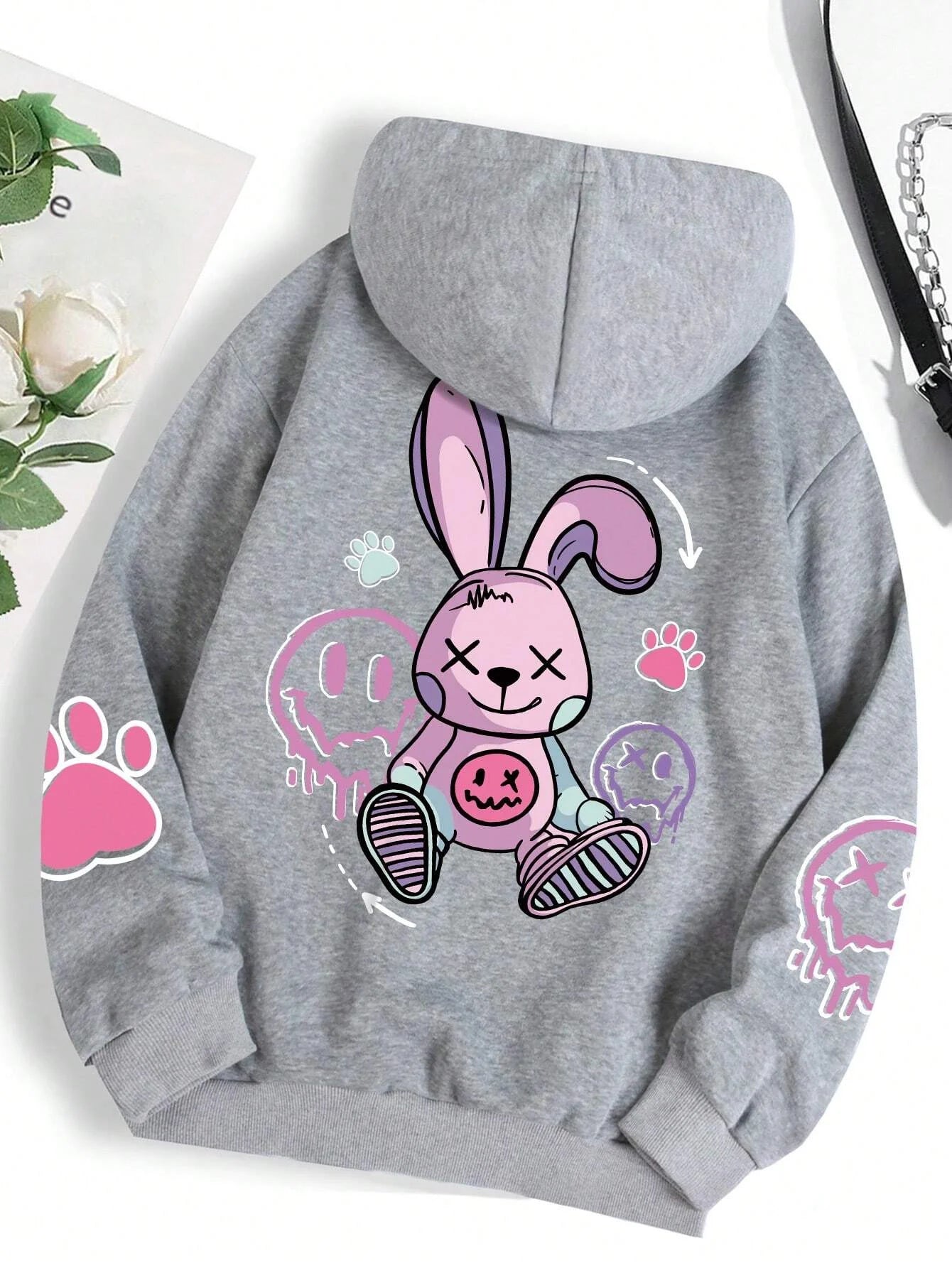 Hip Hop Street Casual Printed Female Hoodie Oversize Loose Sweatshirts Autumn Warm Fleece Clothing Top - The Clothing Company Sydney