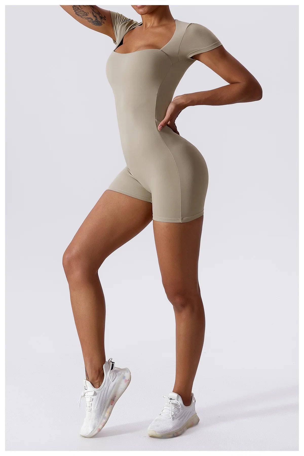 Summer Yoga Suit Women's Short One Piece Short Sleeve Gym Push Up Training Fitness Yoga Bodysuit Sportswear Outfit The Clothing Company Sydney