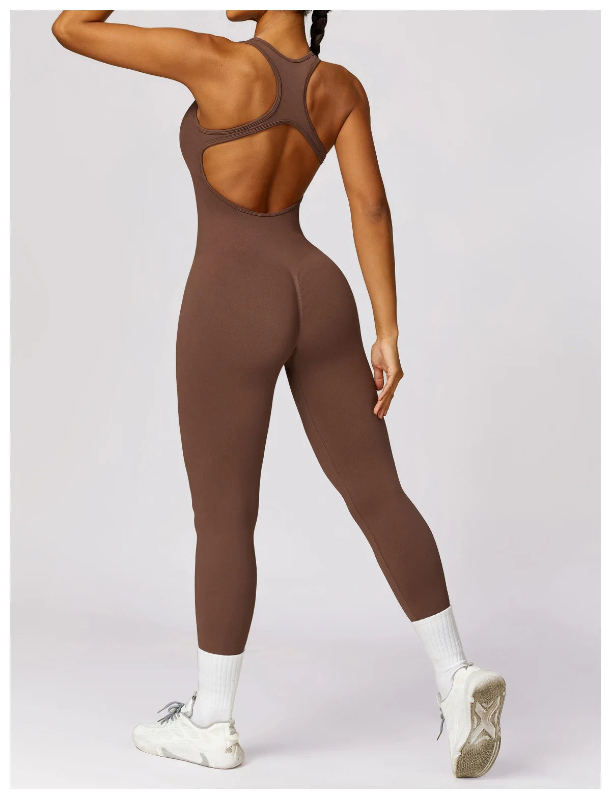 Seamless Gym Sport Jumpsuit Women Sportswear Hollow Backless Scrunch Fitness Overalls Push Up One Pieces Outfit Yoga Wear The Clothing Company Sydney