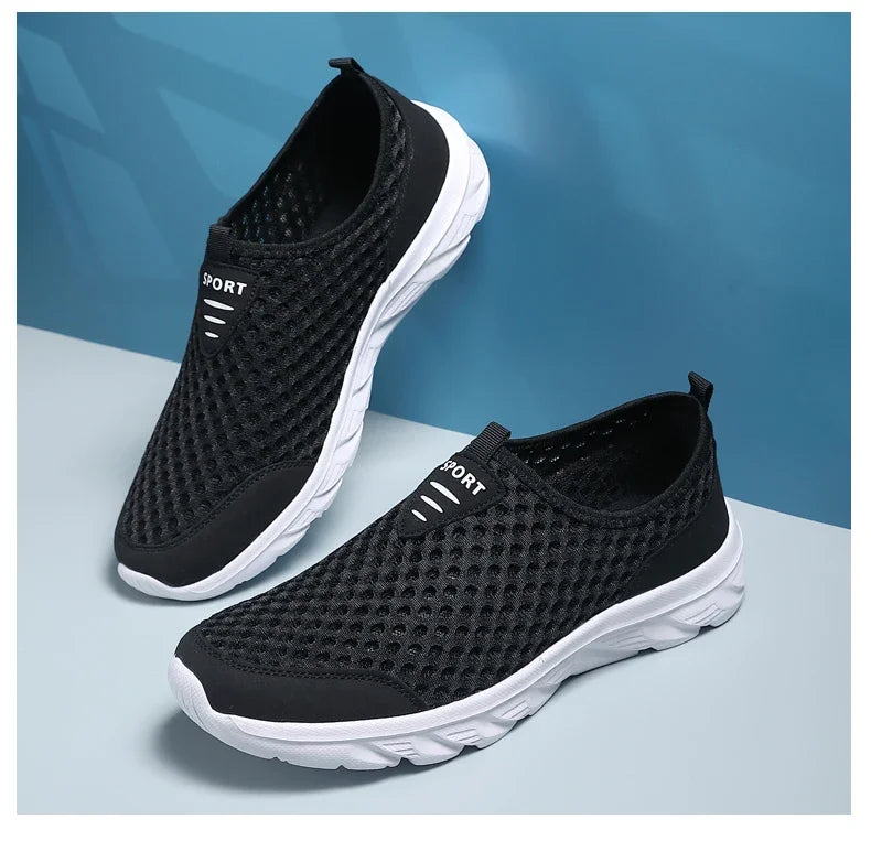 Lightweight Casual Breathable Slip on Male Casual Sneakers Anti-slip Men's Flats Outdoor Walking Shoes - The Clothing Company Sydney
