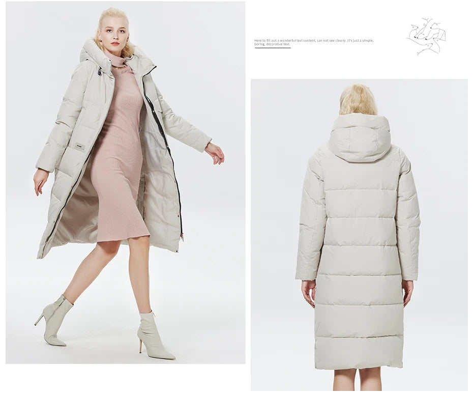 Women's Outwear Parka Super Long Warm And Windproof Zipper Cotton Coat Winter Jackets - The Clothing Company Sydney