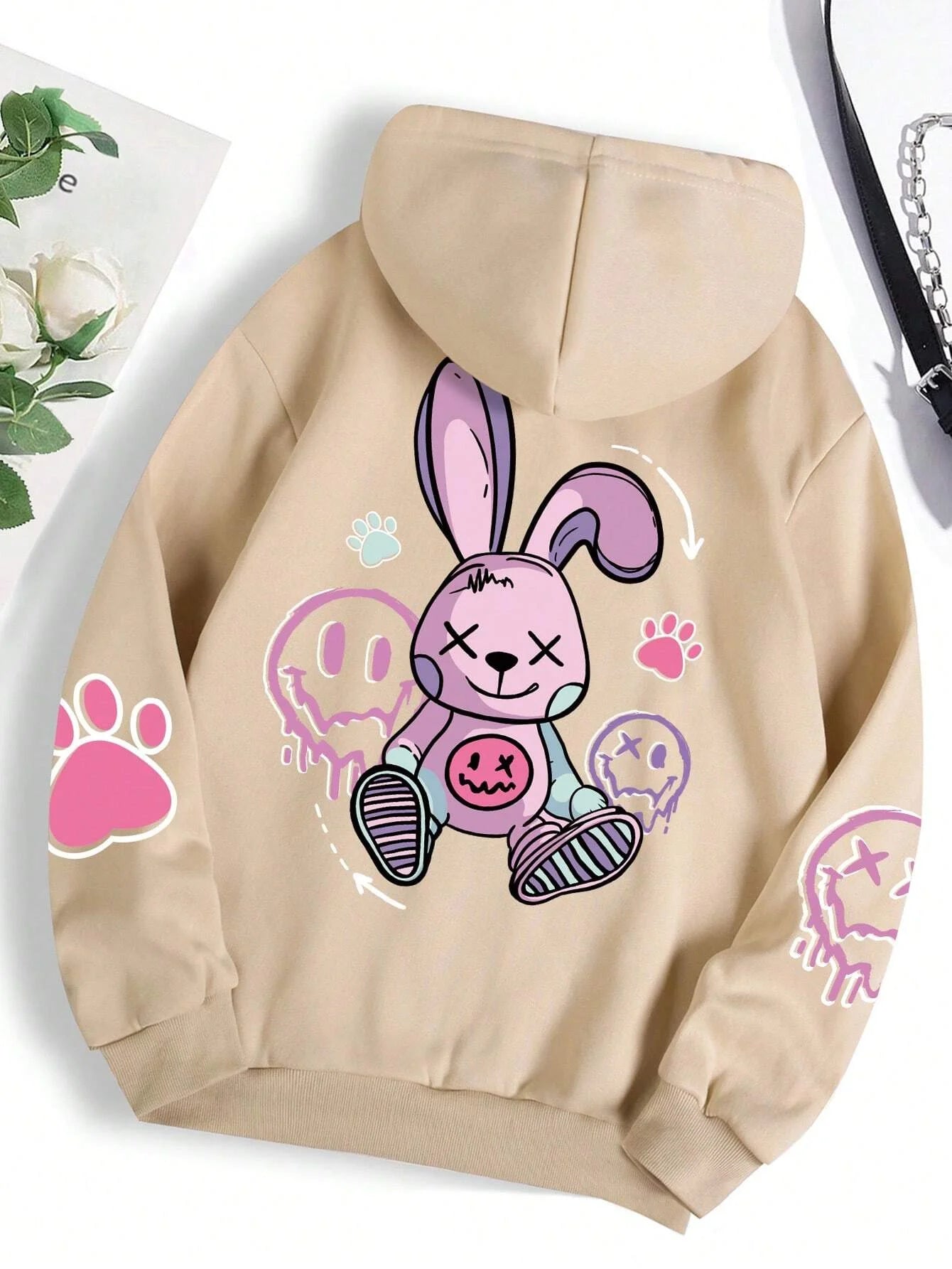 Hip Hop Street Casual Printed Female Hoodie Oversize Loose Sweatshirts Autumn Warm Fleece Clothing Top - The Clothing Company Sydney