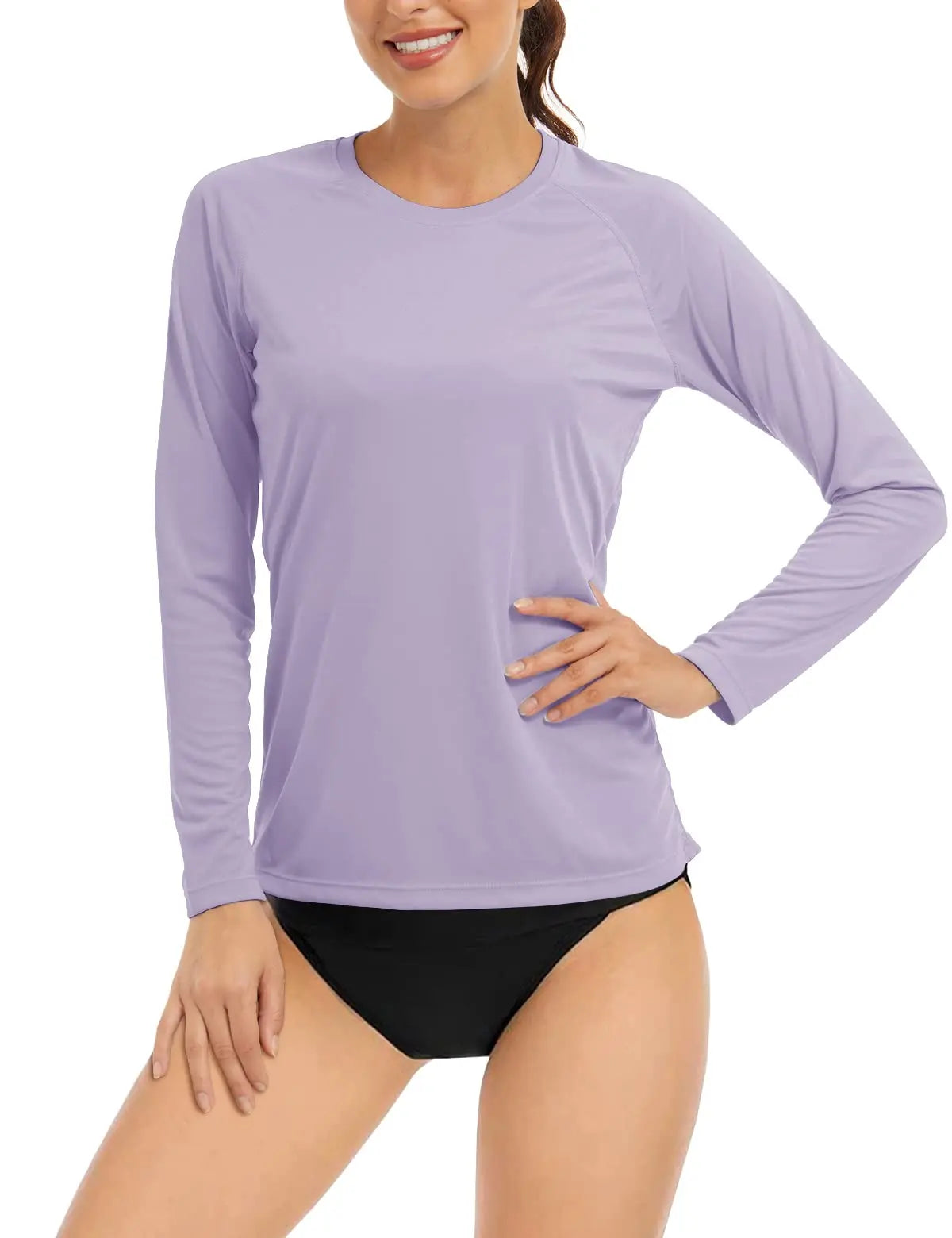 UPF 50+ Sun Skin Protection Quick Dry T-Shirts Women's Long Sleeve Outdoor Performance Tee Shirts Summer Casual Tops - The Clothing Company Sydney