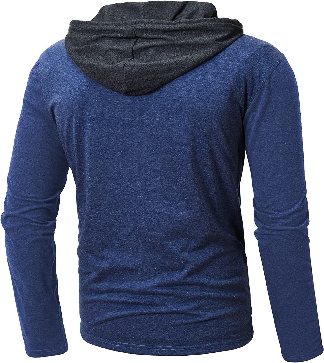 Men's Hoodies Sweatshirts Long Sleeve Solid Patchwork Single Breasted Drawstring Lightweight Casual Street Home Clothing Top The Clothing Company Sydney
