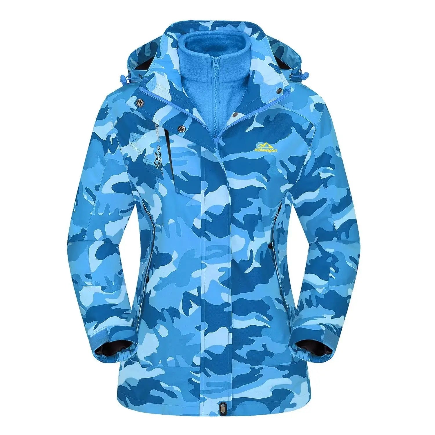 3 in 1 Fleece Lining Jackets Women's Winter Ski Snowboard Jacket Hooded Coats Windproof Water Resistance Hiking Parka - The Clothing Company Sydney