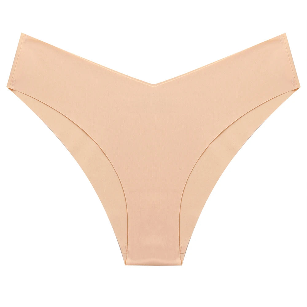 10 Pack Women's Seamless Panties V-Type Drop Waist Female Underwear Ice Silk Underpants Briefs The Clothing Company Sydney