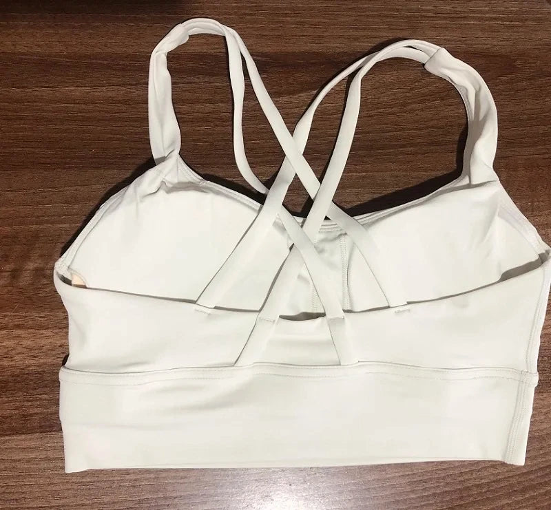 Yoga Fitness Women's Sport Bra Gym Yoga bra Athletic Cross Tight Top Workout Train With Chest Pad Activewear Top The Clothing Company Sydney