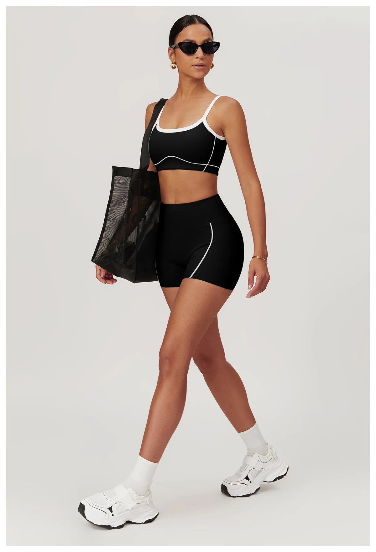 2 Piece Yoga Set Women Sport Bra Gym Workout Legging High Waist Wide Flare Pant Fitness Sports Shorts Active Wear Suit The Clothing Company Sydney
