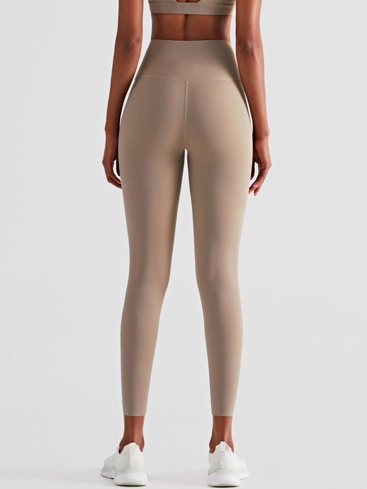 Women's Double Layer Abdominal Tightening Fitness Yoga Pants High Waist Hip Lifting Gym Sports Leggings Nude Tights The Clothing Company Sydney