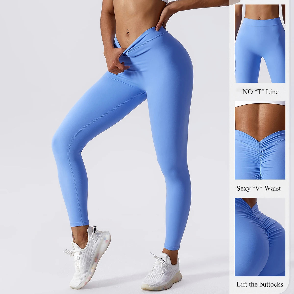 V Shape Waist Push Up Women's Fitness Yoga Pants Workout Tights Gym Leggings - The Clothing Company Sydney