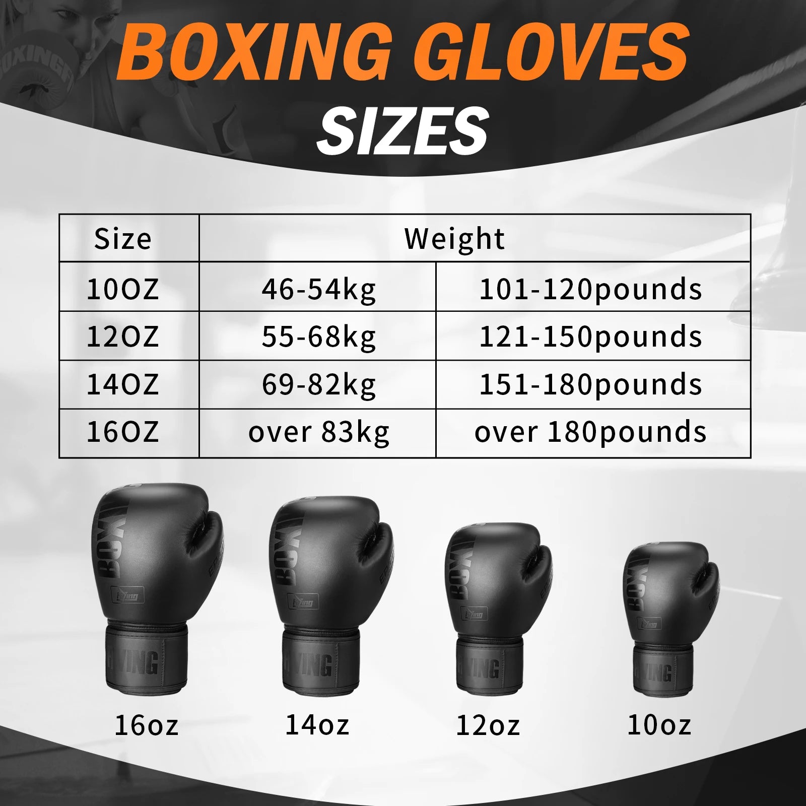 Boxing Gloves PU Leather Muay Thai MMA Sandbag Training Gloves For Men Women The Clothing Company Sydney