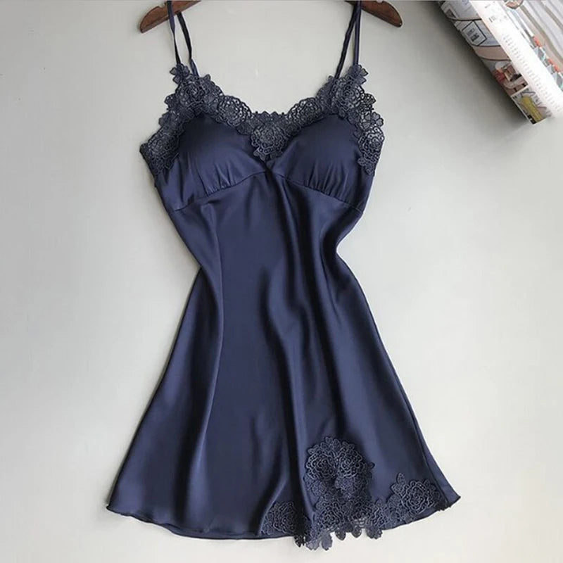 Women's Nightdress Ladies Spring And Summer Ice Silk Thin Halter Satin Night Dresses The Clothing Company Sydney