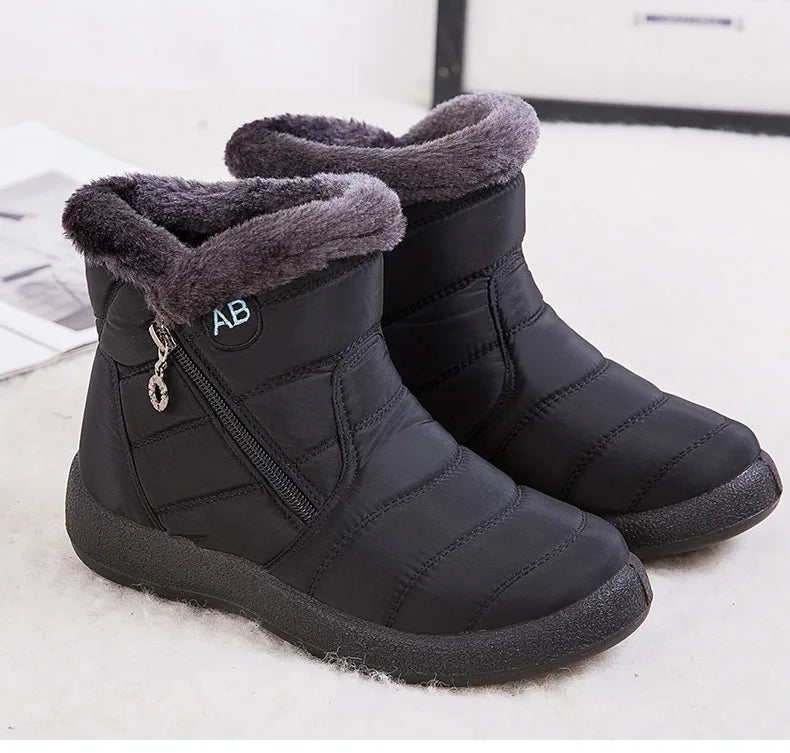 Women's Winter Ankle Boots Snow Low Heels Winter Footwear The Clothing Company Sydney