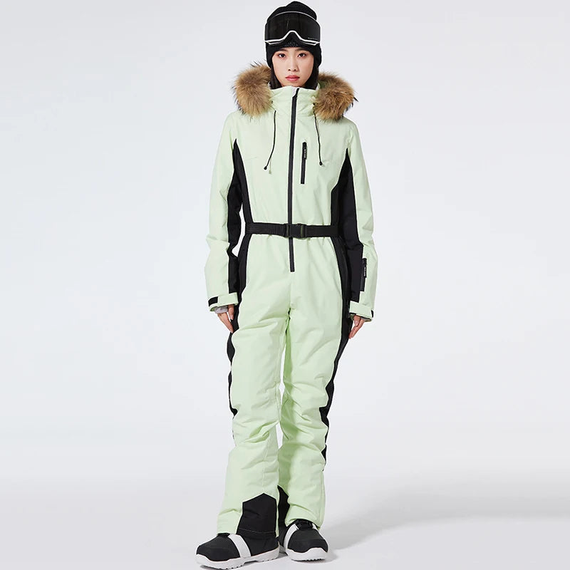 Winter Jumpsuit Ski Suit Outdoor Snowboard Jacket Suit Waterproof Windproof Set Warm Snow Jumpsuit - The Clothing Company Sydney