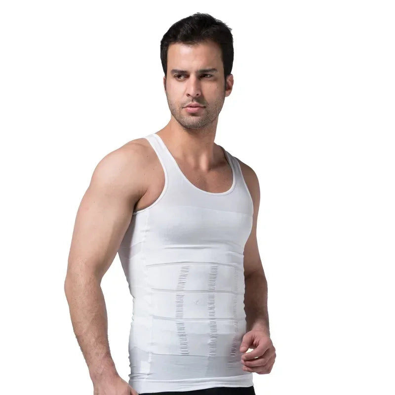 Men's Body Shapewear Corset Vest Shirt Compression Underwear Sports Vest Body Shaper - The Clothing Company Sydney