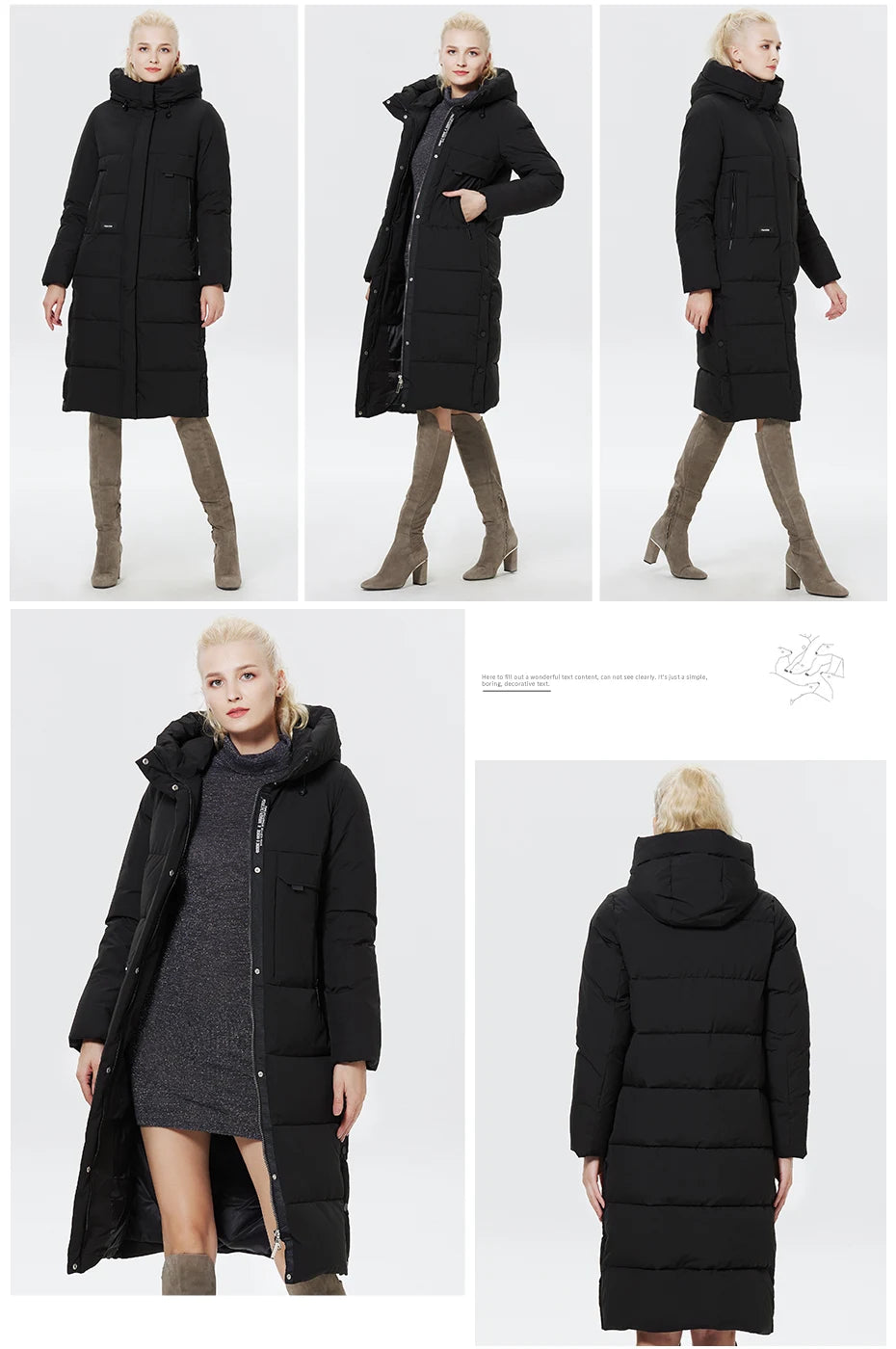 Women's Outwear Parka Super Long Warm And Windproof Zipper Cotton Coat Winter Jackets - The Clothing Company Sydney