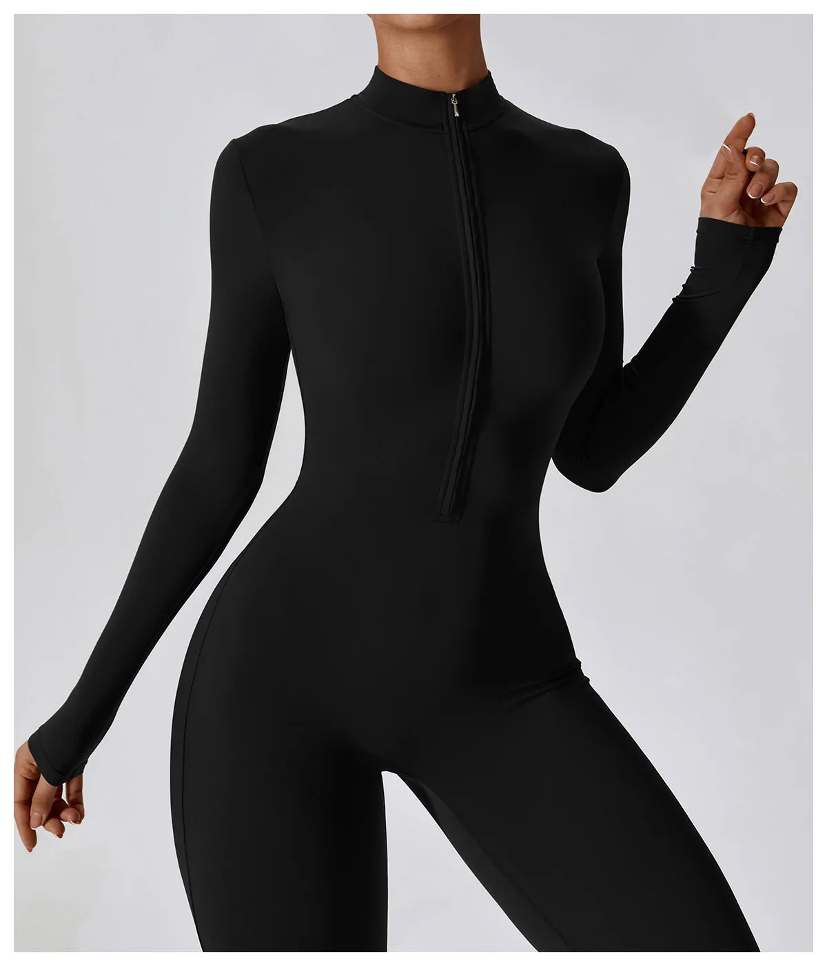 Women's One-piece Yoga Pants Short/Long-sleeved Warm ski Overalls Outerwear High Elastic Cycling Bodybuilding Bodysuit - The Clothing Company Sydney