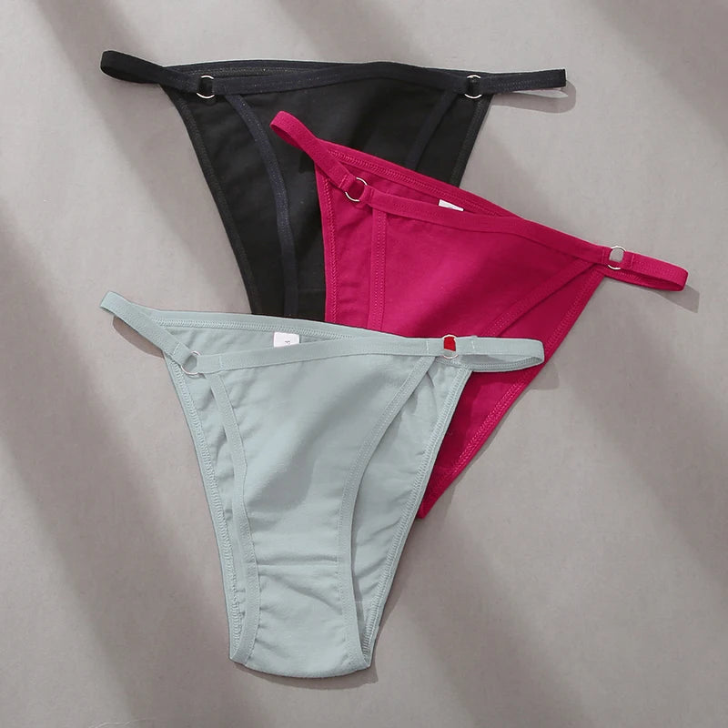 3 Pack Women's Cotton Panties Low Waist Bikini Briefs Ladies Underwear Soft Solid Underpants Lingerie The Clothing Company Sydney