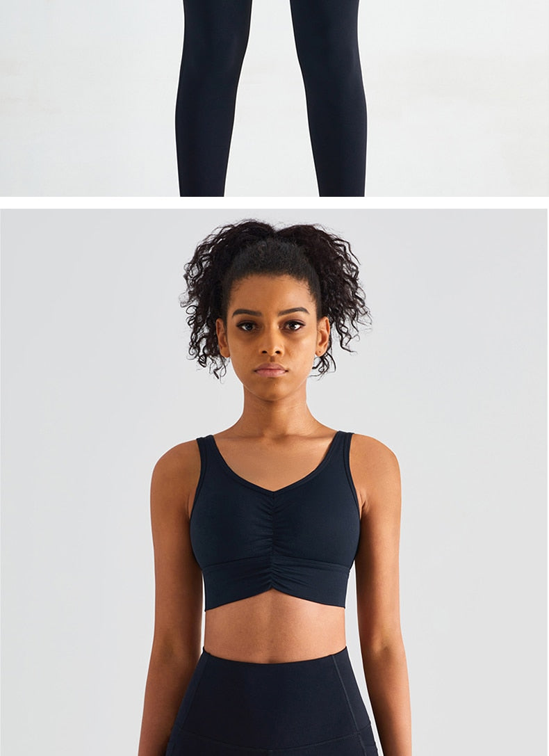 Workout Clothes Yoga Set Two Piece Gym Sport Bra With High Waist Leggings Crop Top Sport Set Women's Outfits The Clothing Company Sydney