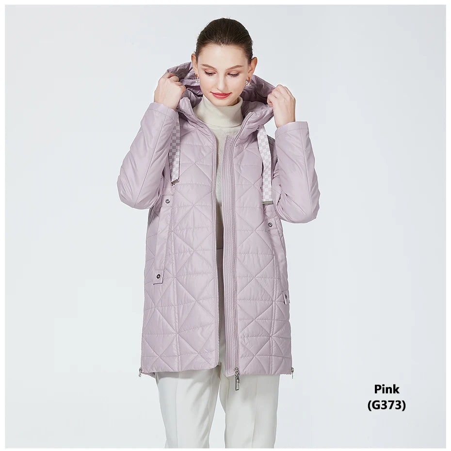Women's Padded Coat Autumn Mid-Length Loose Parka Light Cotton Quilted Jacket - The Clothing Company Sydney