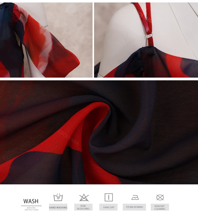 Spaghetti Strap Cold Shoulder Vacation Print Boho Dress Tunic Women Summer Clothes Beach Wear Swim Suit Cover Up Dress The Clothing Company Sydney