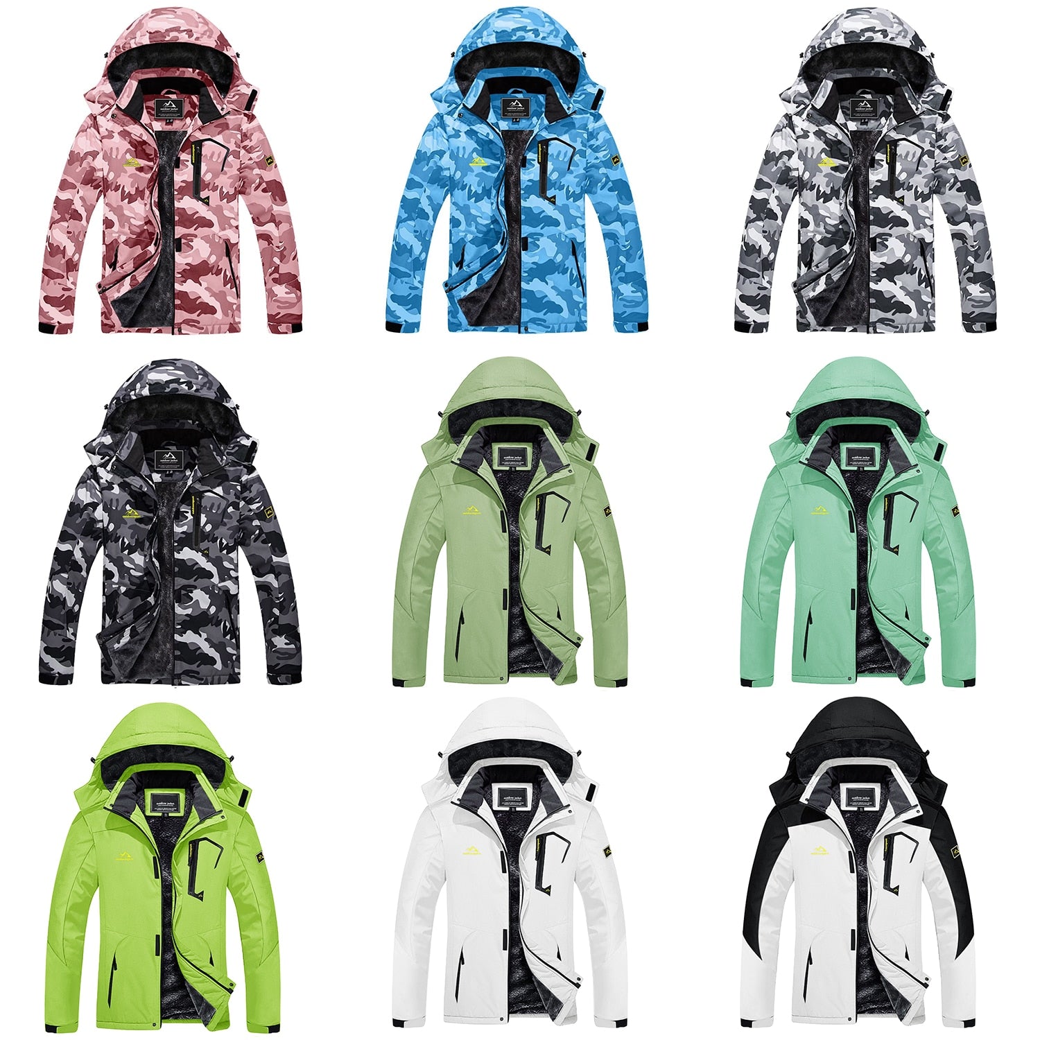 Winter Fashion Ski Snowboard Jacket Women's Thermal Fleece Waterproof Fish Casual Work Rain Jacket Coat Windbreaker Parka The Clothing Company Sydney