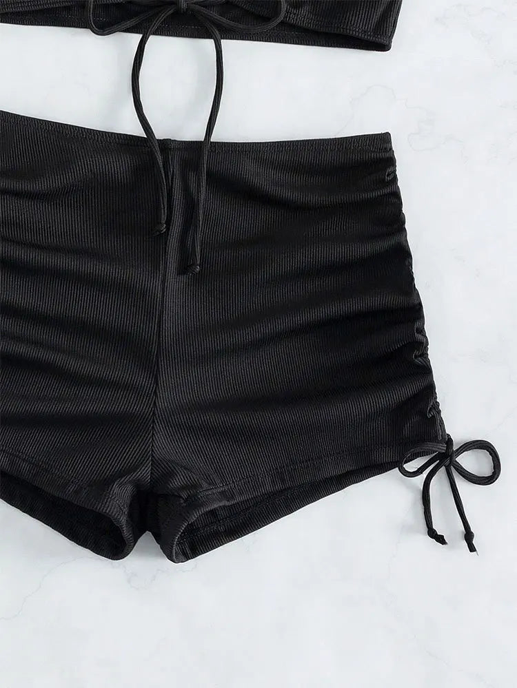 Summer Black Swimsuits Tankini Sets Swimwear Sports Beach Wear Two-Piece Bathing Suits Pool Women's Swimming Suits The Clothing Company Sydney