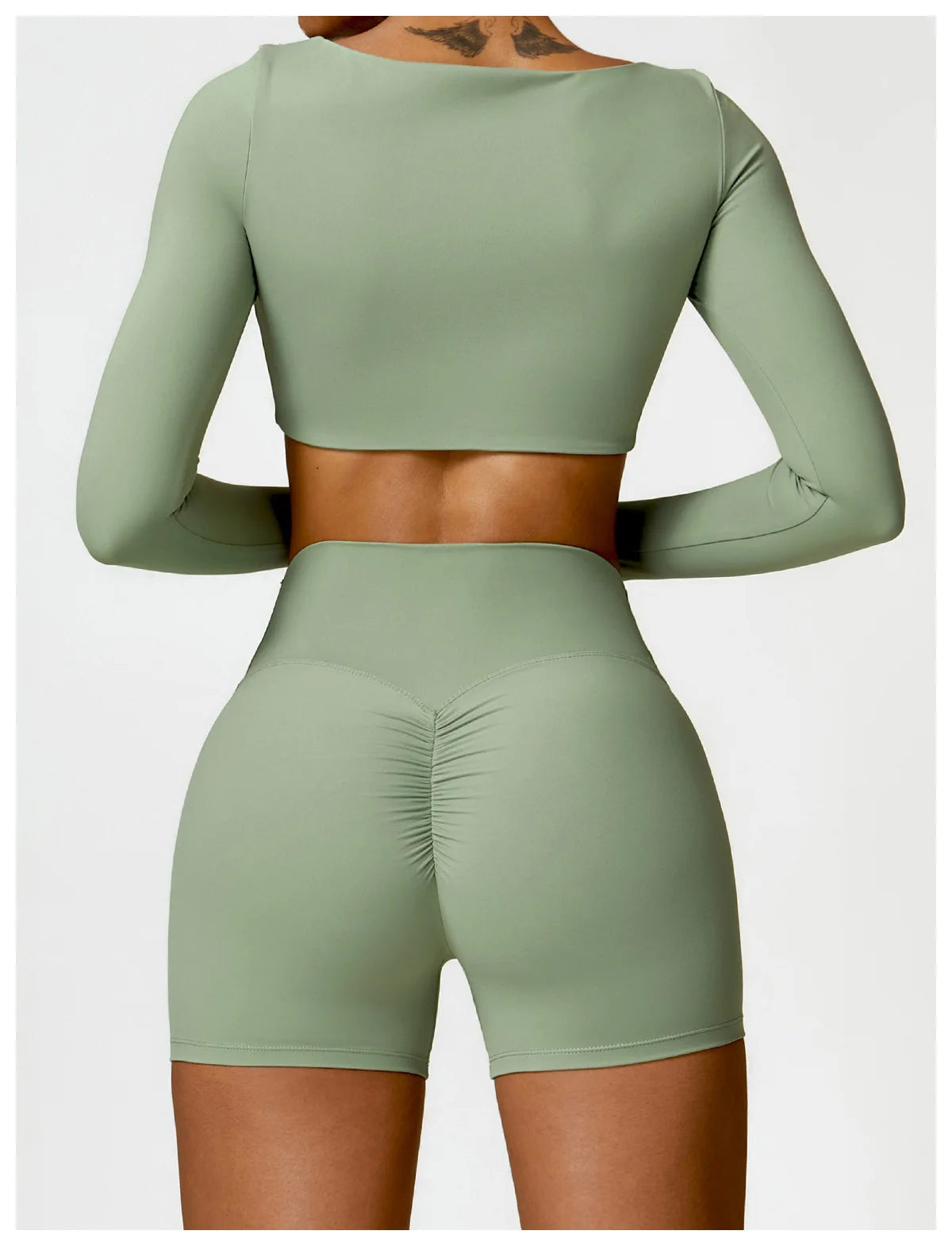 2 Piece Yoga Suit Sports Set Women Quick-Drying Gym Set Tracksuit Running Workout Long Sleeve Sports Shirt Clothing - The Clothing Company Sydney