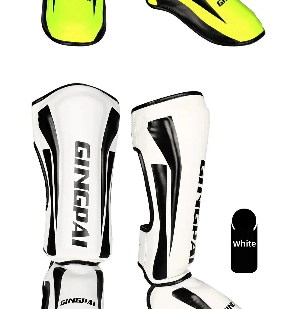 Boxing Shin Guards PU Leather Protect Leggings Equipment Martial Art Muay Thai Leg Taekwondo Feet Ankle Karate Protector The Clothing Company Sydney